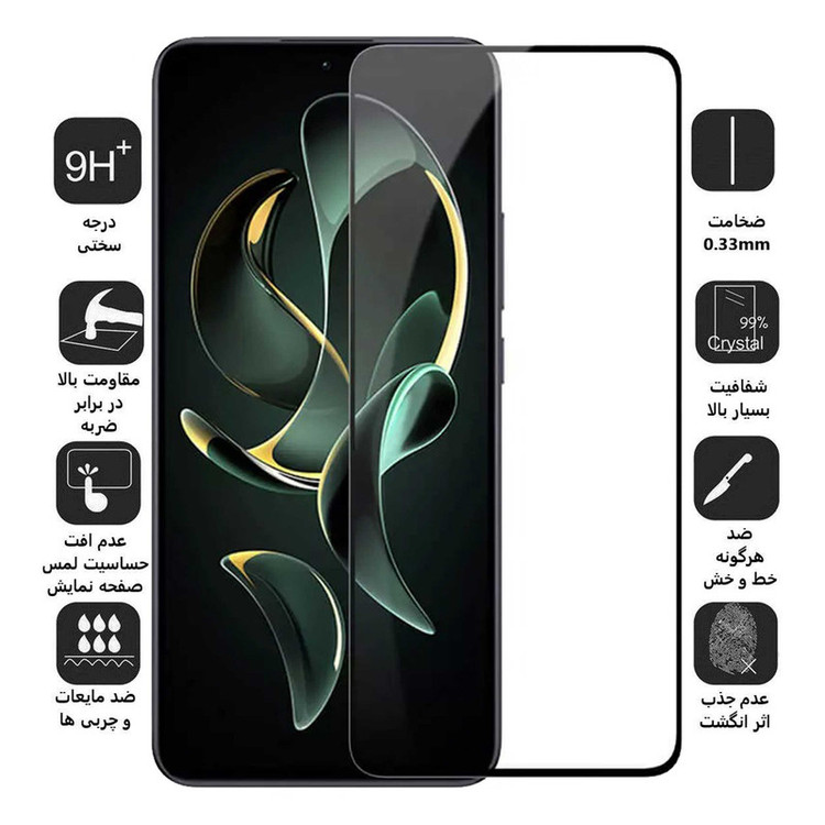محافظ صفحه نمایش بوف مدل 5D-G مناسب برای گوشی موبایل شیائومی 13T Pro / 13T / Redmi K60 Ultra