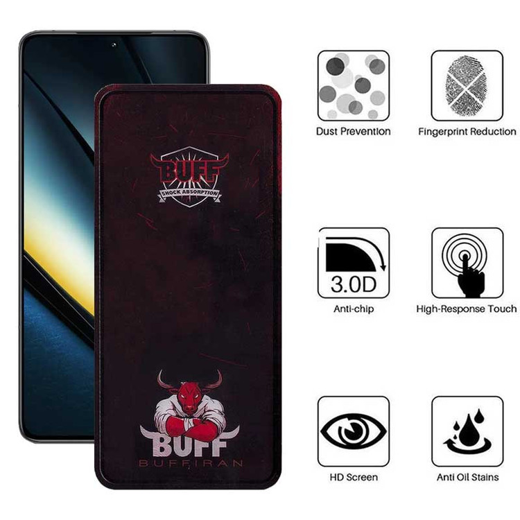 محافظ صفحه نمایش بوف مدل Muscle-Bull-G مناسب برای گوشی موبایل شیائومی Poco F6 Pro/ Poco F6/ Redmi Turbo 3