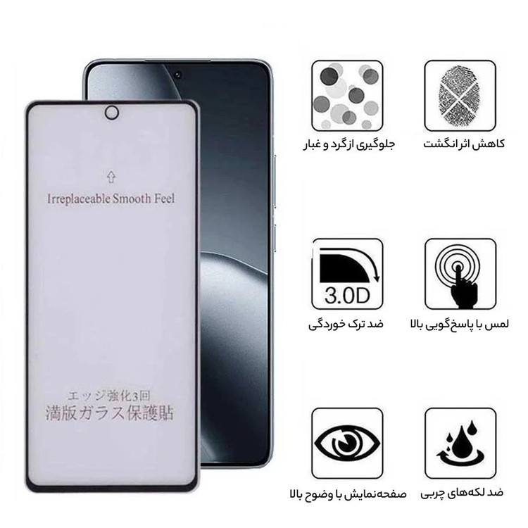 محافظ صفحه نمایش مات بوف مدل 5D-Matte-Guarantee مناسب برای گوشی موبایل شیائومی Poco F7 Ultra / Poco F7 Pro / Xiaomi 15s Pro