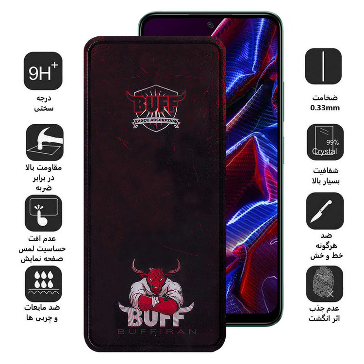 محافظ صفحه نمایش بوف مدل Muscle-Bull-G مناسب برای گوشی موبایل شیائومی Poco X5 / Redmi Note 12 5G/4G / Note 12 (China) 5G
