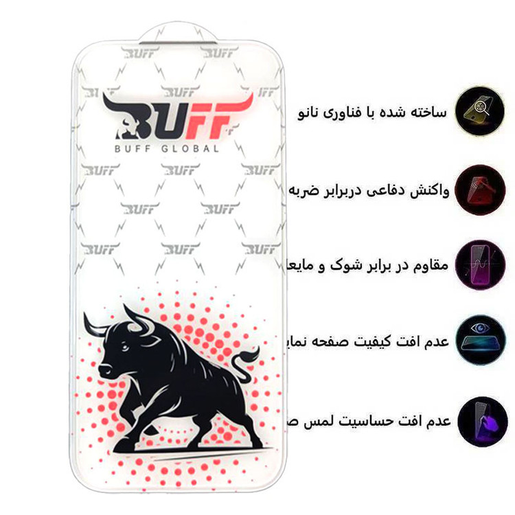 محافظ صفحه نمایش بوف مدل Fighter Clear Edge مناسب برای گوشی موبایل اپل iPhone 17 Pro/ 17/ 16 Pro
