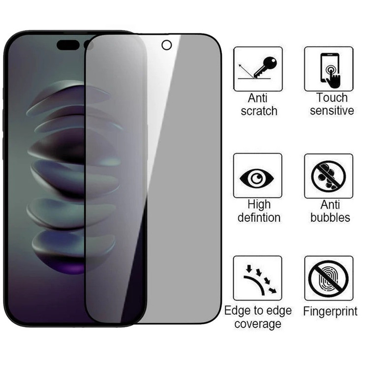 محافظ صفحه نمایش حریم شخصی بوف مدل Privacy مناسب برای گوشی موبایل اپل iPhone 17 Pro / 17 / 16 Pro
