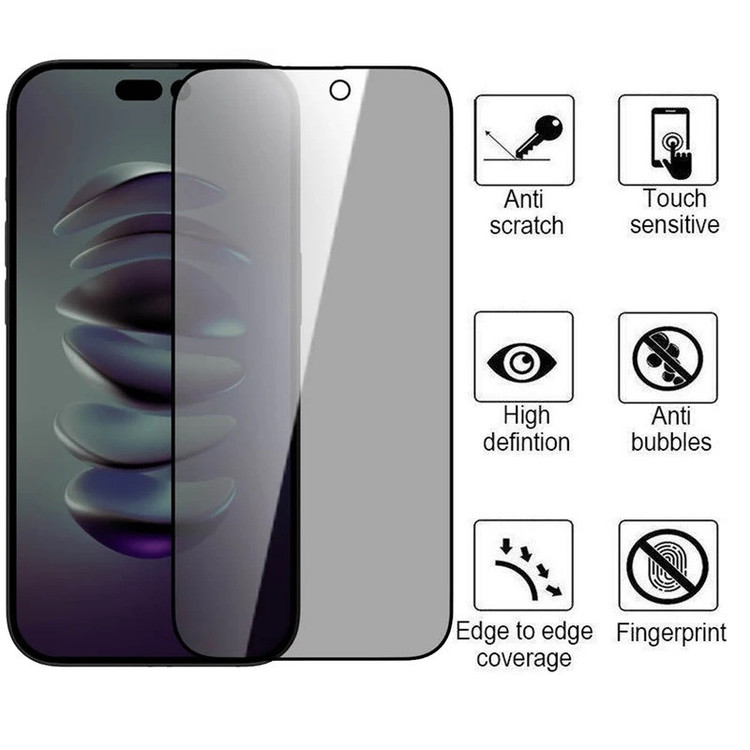 محافظ صفحه نمایش حریم شخصی بوف مدل Privacy مناسب برای گوشی موبایل اپل iPhone 17 Pro / 17 / 16 Pro