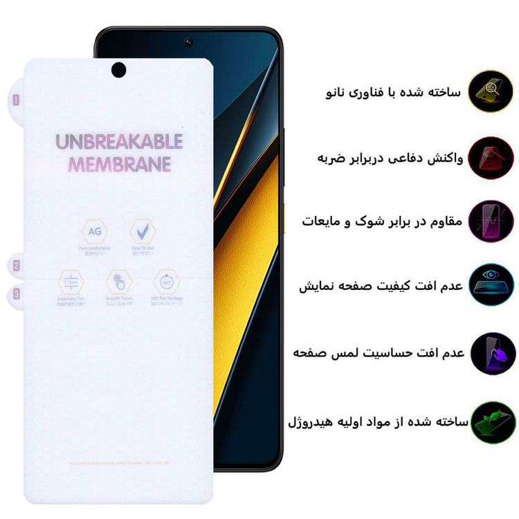 محافظ صفحه نمایش مات بوف مدل Hydrogel-Matte-G مناسب برای گوشی موبایل شیائومی Poco X6 Pro / X6 / M6 Pro 4G