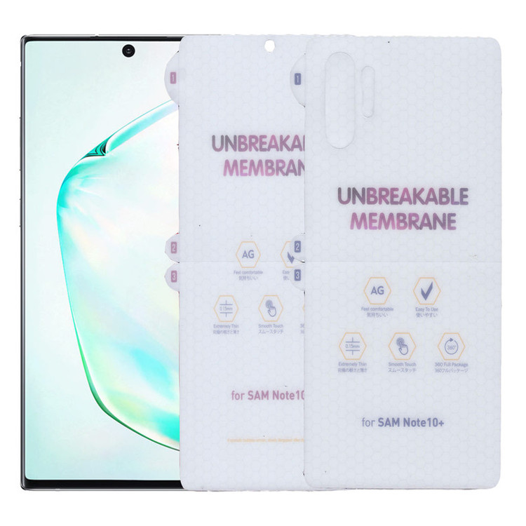 محافظ صفحه نمایش و پشت گوشی مات بوف مدل HgM15 مناسب برای گوشی موبایل سامسونگ Galaxy note10 plus