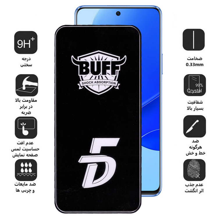محافظ صفحه نمایش 5D بوف مدل F33-G مناسب برای گوشی موبایل هوآوی Nova 9 Se/50 Se