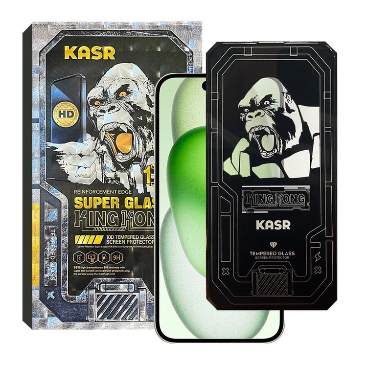 محافظ صفحه نمایش کسر مدل SUPER GLASS 10D مناسب برای گوشی موبایل اپل iPhone 15 Plus