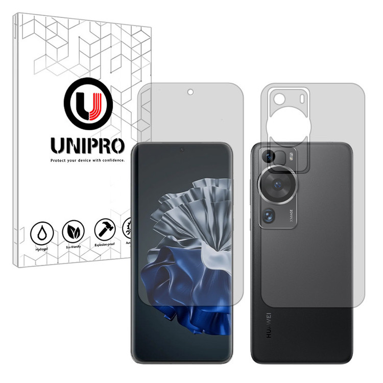 محافظ صفحه نمایش مات یونی پرو مدل Explosion Proof مناسب برای گوشی موبایل هوآوی P60 Pro به همراه محافظ پشت گوشی
