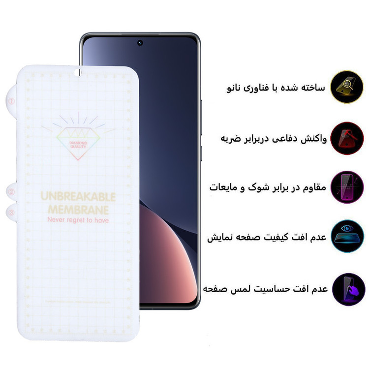 محافظ صفحه نمایش بوف مدل Hydrogel-G مناسب برای گوشی موبایل شیائومی Mi 12X / 12 / Mi 12 / Mi 12S