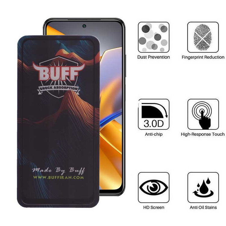 محافظ صفحه نمایش 5D بوف مدل Mountain-G مناسب برای گوشی موبایل شیائومی Poco M5s 4G/M4 Pro 4G /Note 11 4G/Global /Note 10 4G