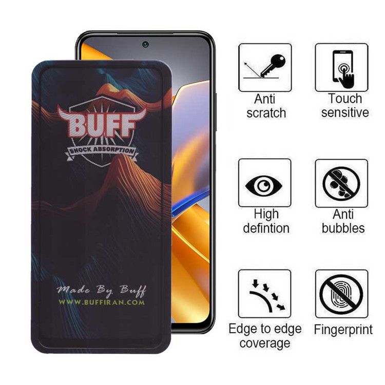 محافظ صفحه نمایش 5D بوف مدل Mountain-G مناسب برای گوشی موبایل شیائومی Poco M5s 4G/M4 Pro 4G /Note 11 4G/Global /Note 10 4G