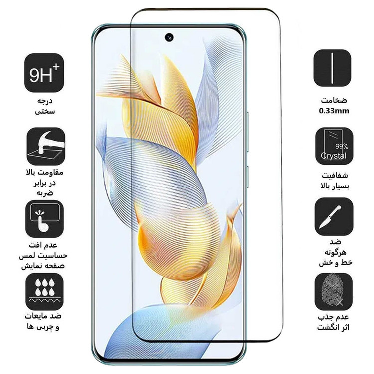 محافظ صفحه نمایش بوف مدل FullGlue-Max-G مناسب برای گوشی موبایل آنر Honor 90 / 90 Pro