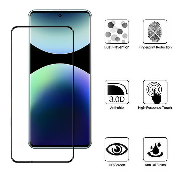 محافظ صفحه نمایش بوف مدل 5D-G مناسب برای گوشی موبایل شیائومی Redmi Note 14 Pro Plus/ Note 14 Pro 4G/5G / Poco X7