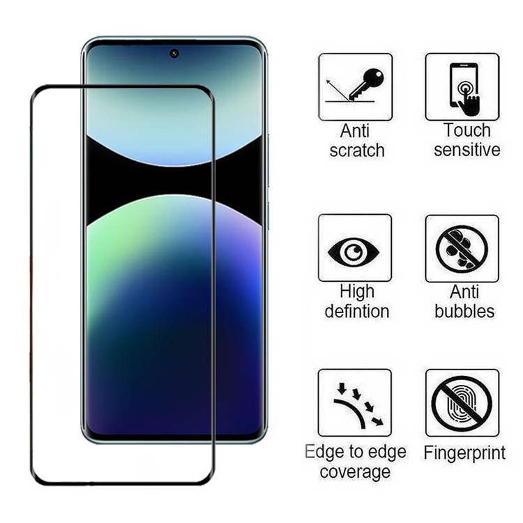 محافظ صفحه نمایش بوف مدل 5D-G مناسب برای گوشی موبایل شیائومی Redmi Note 14 Pro Plus/ Note 14 Pro 4G/5G / Poco X7