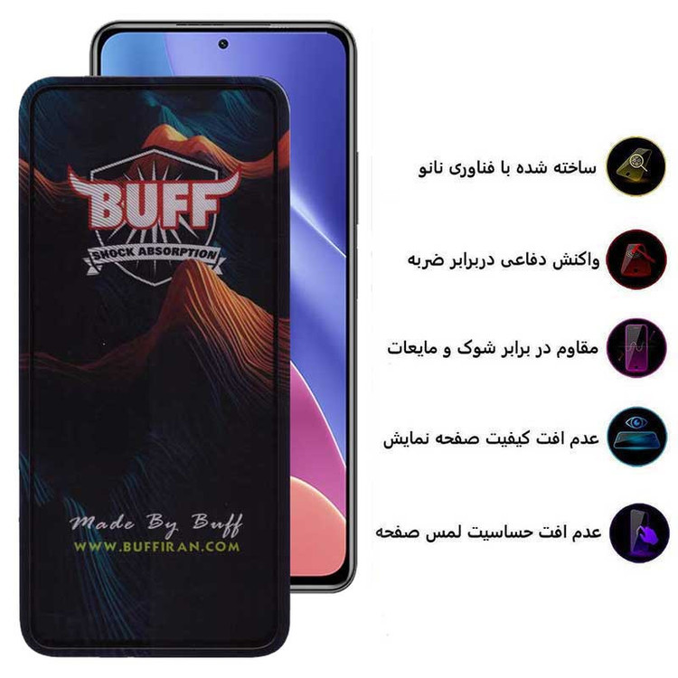 محافظ صفحه نمایش 5D بوف مدل Mountain-G مناسب برای گوشی موبایل شیائومی Redmi K40 Ultra / K40 Gaming / K40 Pro Plus / K40 Pro / K40S / K40