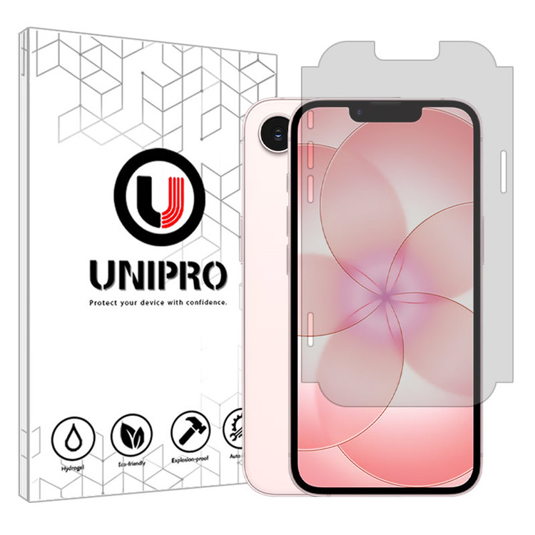 محافظ صفحه نمایش شفاف یونی پرو مدل هیدروژلی مناسب برای گوشی موبایل اپل iPhone 17e