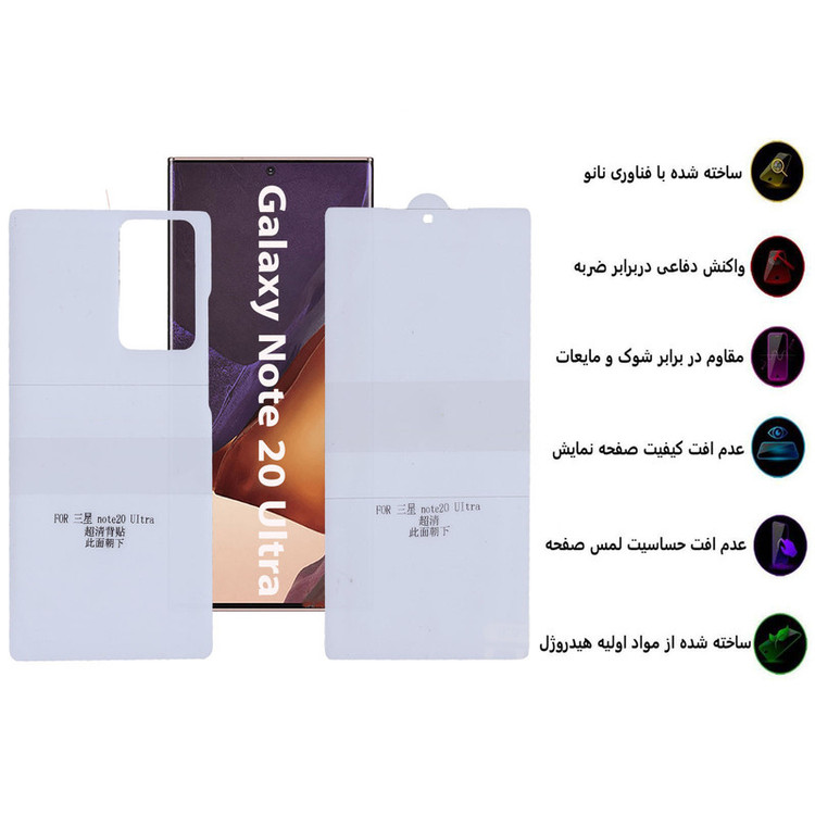 محافظ صفحه نمایش مات بوف مدل Epic16 مناسب برای گوشی موبایل سامسونگ Galaxy Note 20 Ultra به همراه محافظ پشت گوشی