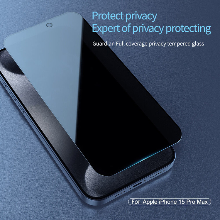 محافظ صفحه نمایش حریم شخصی نیلکین مدل Guardian مناسب برای گوشی موبایل اپل iPhone 15 Pro Max