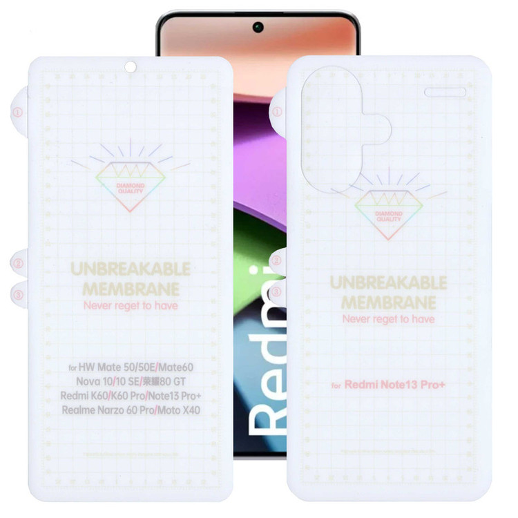محافظ صفحه نمایش بوف مدل Hydrogel-G مناسب برای گوشی موبایل شیائومی Redmi Note 13 Pro Plus به همراه محافظ پشت گوشی
