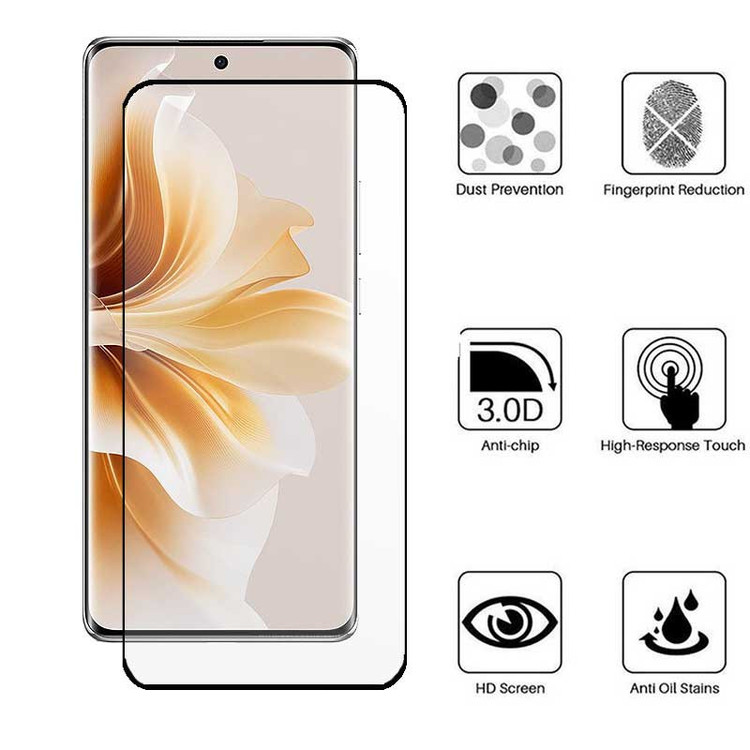 محافظ صفحه نمایش بوف مدل FullGlue-Max-G مناسب برای گوشی موبایل اوپو Oppo Reno11 Pro/ 11/ 11 China/ 10 pro/ 10/ 10 China