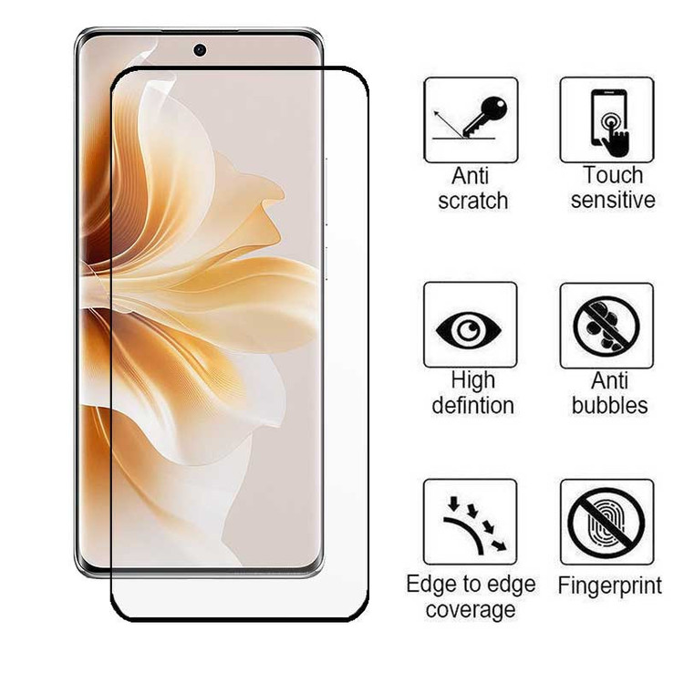 محافظ صفحه نمایش بوف مدل FullGlue-Max-G مناسب برای گوشی موبایل اوپو Oppo Reno11 Pro/ 11/ 11 China/ 10 pro/ 10/ 10 China