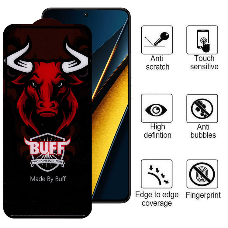 محافظ صفحه نمایش سرامیکی بوف مدل Ceramic Pro-G مناسب برای گوشی موبایل شیائومی Poco X6 Pro / X6 / M6 Pro 4G