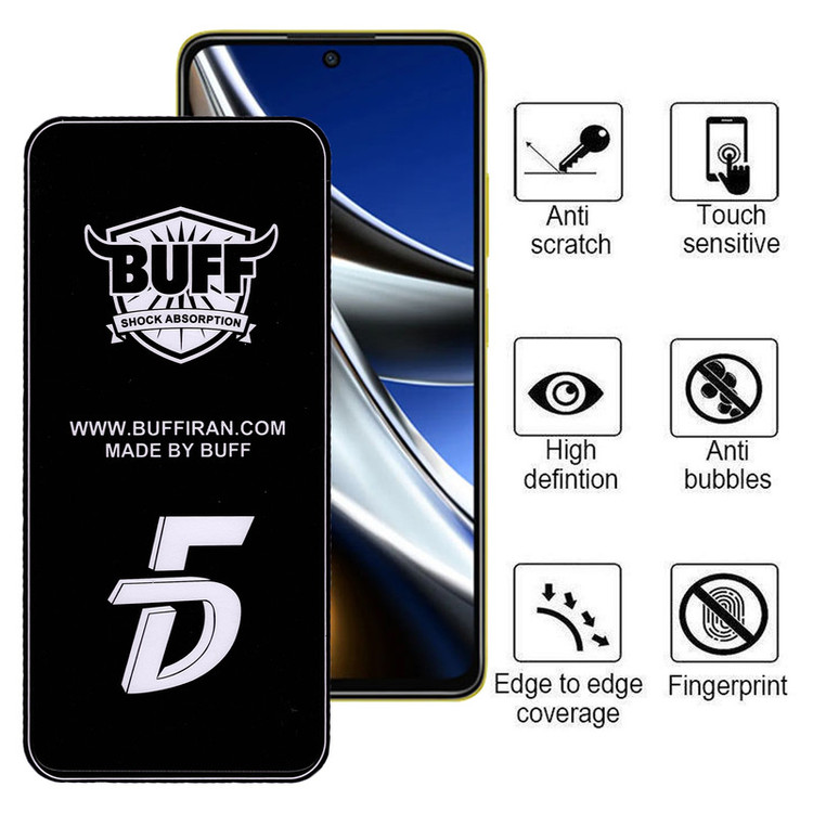 محافظ صفحه نمایش 5D بوف مدل F33-G مناسب برای گوشی موبایل شیائومی Poco X4 Pro 5G
