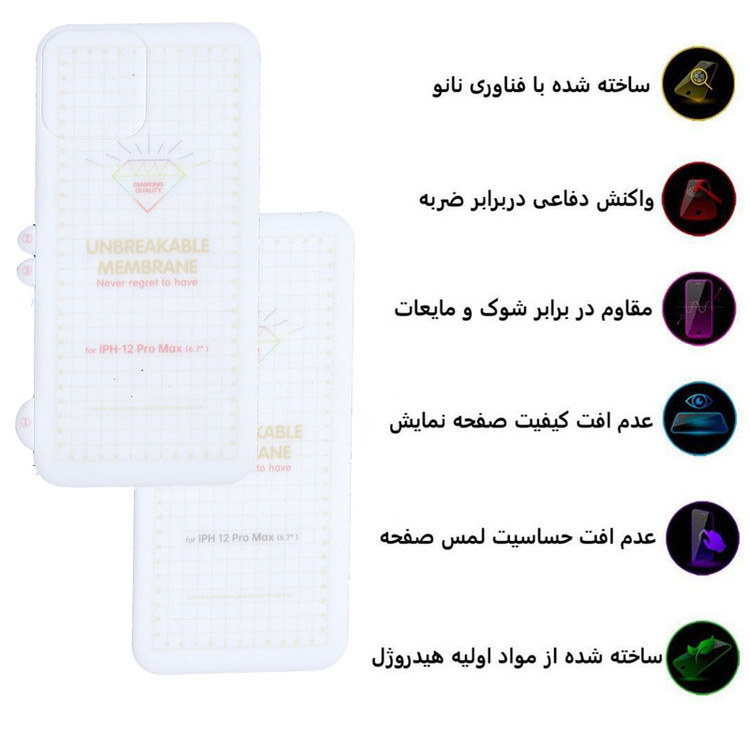 محافظ صفحه نمایش و پشت گوشی بوف مدل Hg15 مناسب برای گوشی موبایل اپل iphone 12 Pro Max
