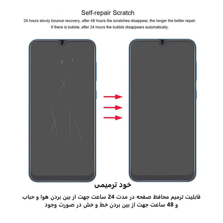 محافظ صفحه نمایش بوف مدل HydroBull مناسب برای گوشی موبایل سامسونگ Galaxy S24 Ultra / S23 Ultra / S22 Ultra