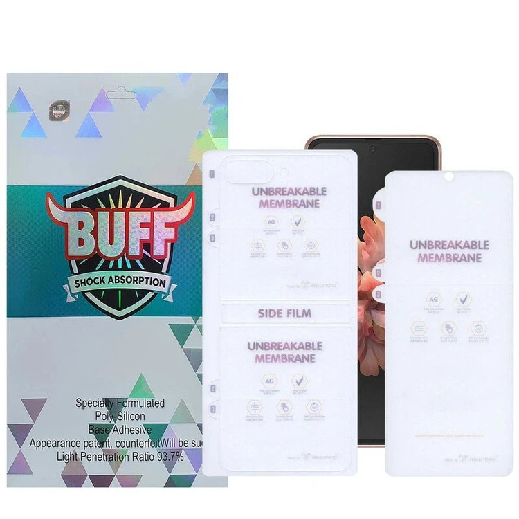 محافظ صفحه نمایش مات بوف مدل Hydrogel-Matte مناسب برای گوشی موبایل سامسونگ Galaxy Z Flip 7 FE / Z Flip 6 به همراه محافظ پشت گوشی