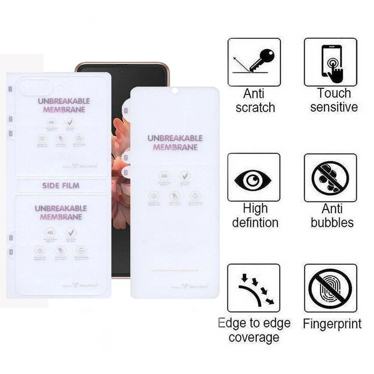 محافظ صفحه نمایش مات بوف مدل Hydrogel-Matte مناسب برای گوشی موبایل سامسونگ Galaxy Z Flip 7 FE / Z Flip 6 به همراه محافظ پشت گوشی