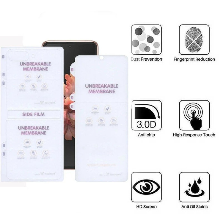 محافظ صفحه نمایش مات بوف مدل Hydrogel-Matte مناسب برای گوشی موبایل سامسونگ Galaxy Z Flip 7 FE / Z Flip 6 به همراه محافظ پشت گوشی