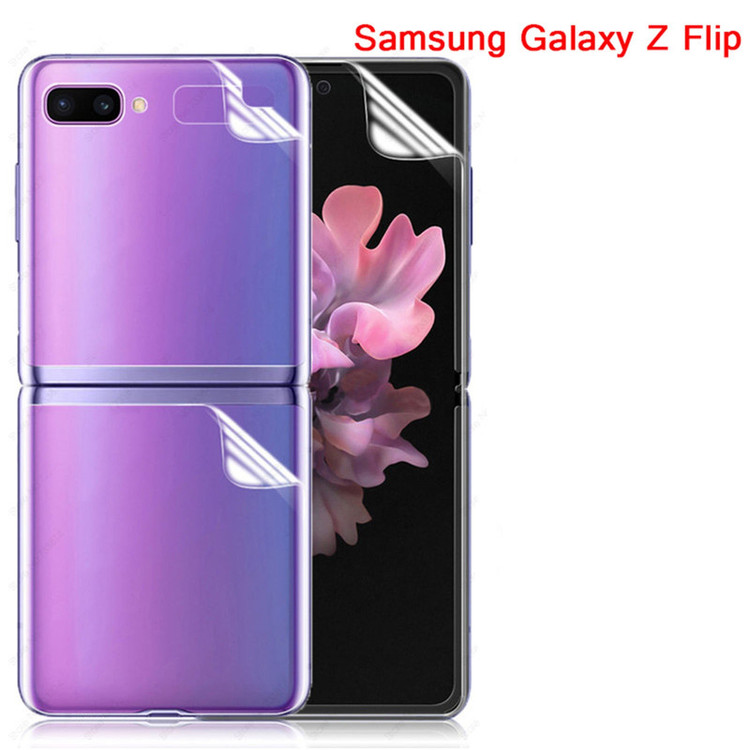 محافظ صفحه نمایش بوف مدل Hg01 مناسب برای گوشی موبایل سامسونگ Galaxy Z Flip1 به همراه محافظ پشت گوشی