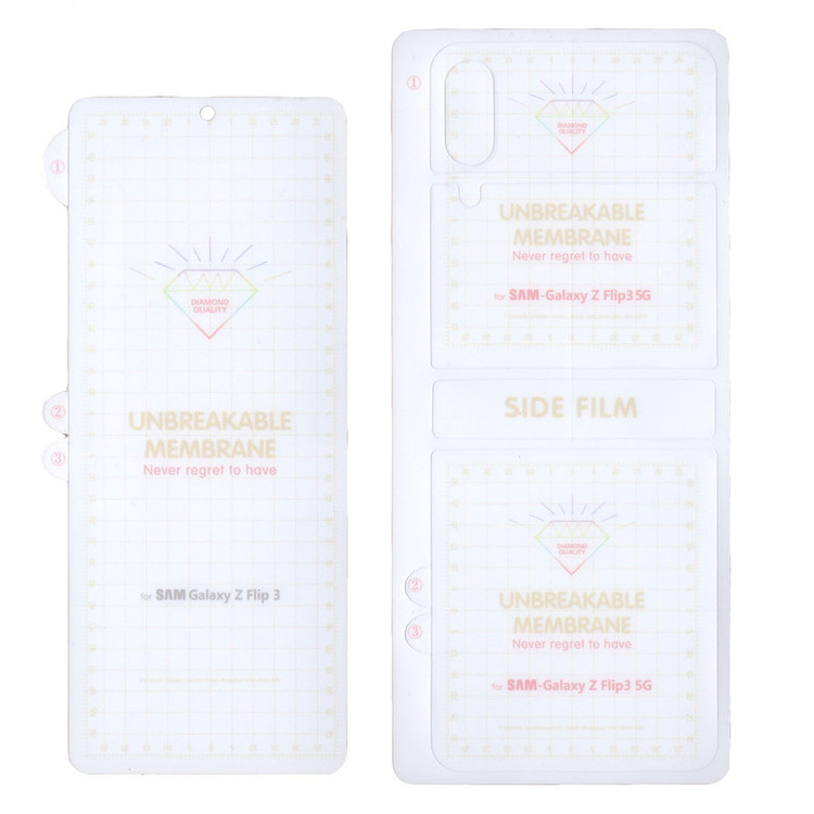 محافظ صفحه نمایش بوف مدل Hg01 مناسب برای گوشی موبایل سامسونگ Galaxy Z Flip3 به همراه محافظ پشت گوشی