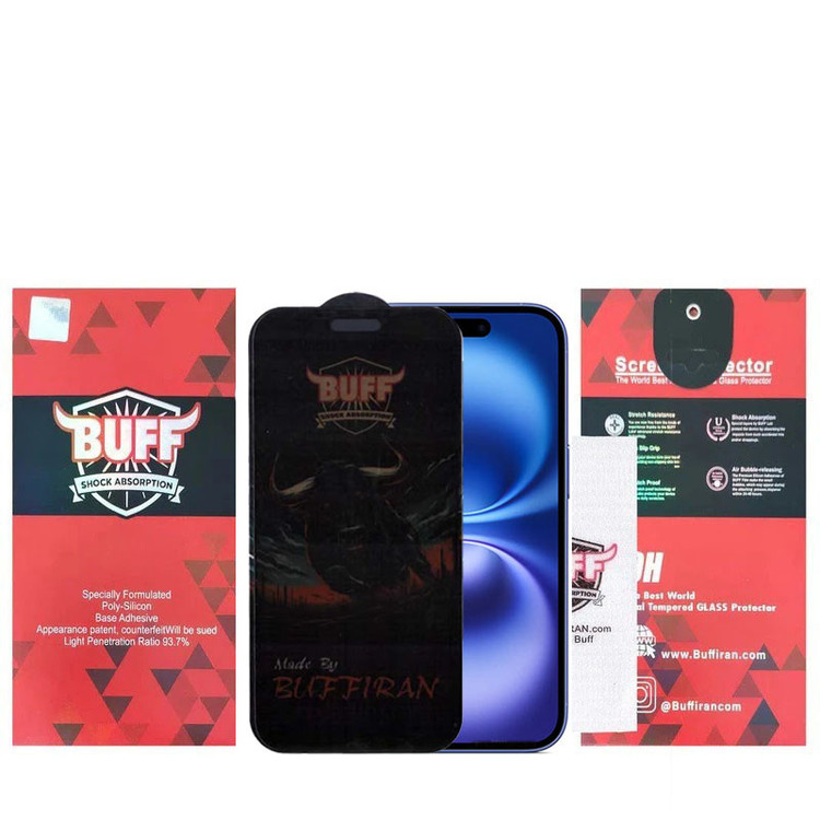 محافظ صفحه نمایش حریم شخصی بوف مدل BullRun Privacy Pro مناسب برای گوشی موبایل اپل iPhone 16/15