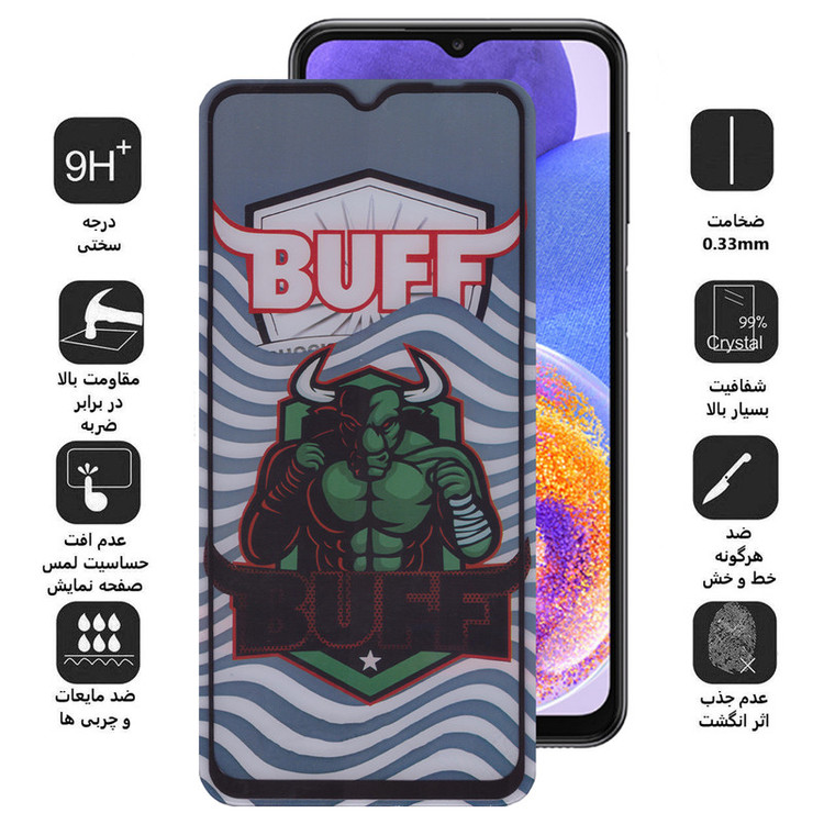 محافظ صفحه نمایش 5D بوف مدل Super Power-G مناسب برای گوشی موبایل سامسونگ Galaxy A23 4G/5G/A13 4G/5G