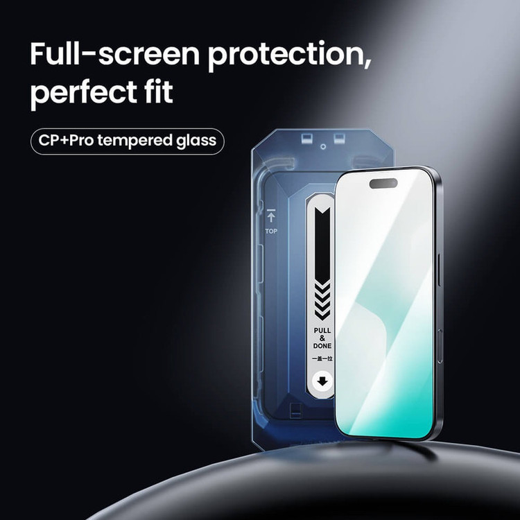 محافظ صفحه نمایش نیلکین مدل CP Plus Pro مناسب برای گوشی موبایل اپل iPhone 17 Pro max به همراه کیت نصب آسان
