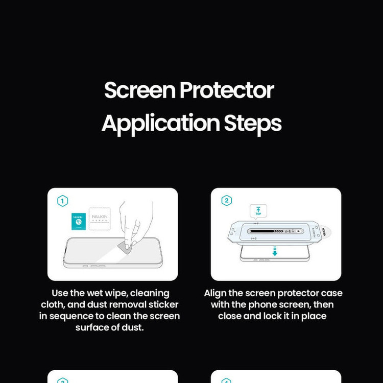 محافظ صفحه نمایش نیلکین مدل CP Plus Pro مناسب برای گوشی موبایل اپل iPhone 17 Pro max به همراه کیت نصب آسان