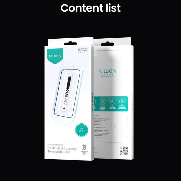 محافظ صفحه نمایش نیلکین مدل CP Plus Pro مناسب برای گوشی موبایل اپل iPhone 17 Pro max به همراه کیت نصب آسان