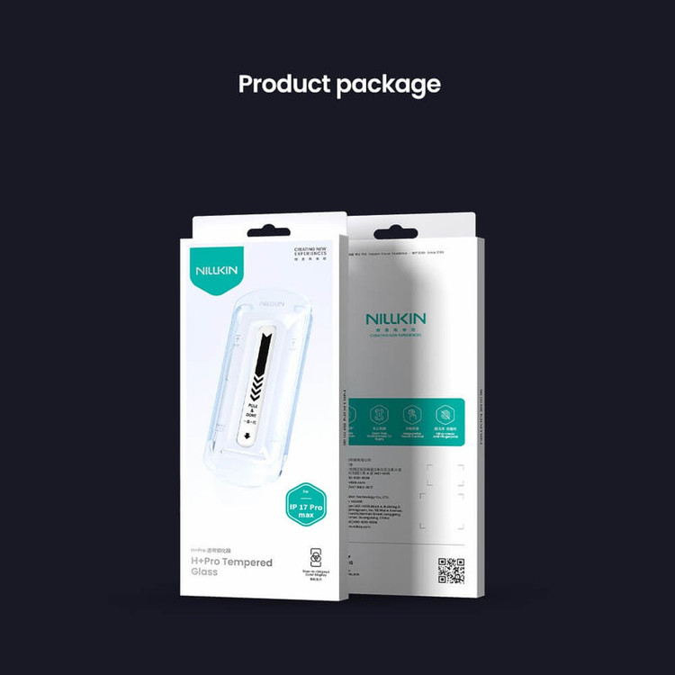 محافظ صفحه نمایش نیلکین مدل H Plus Pro مناسب برای گوشی موبایل اپل iPhone 17 Pro /17 /16 Pro به همراه کیت نصب آسان