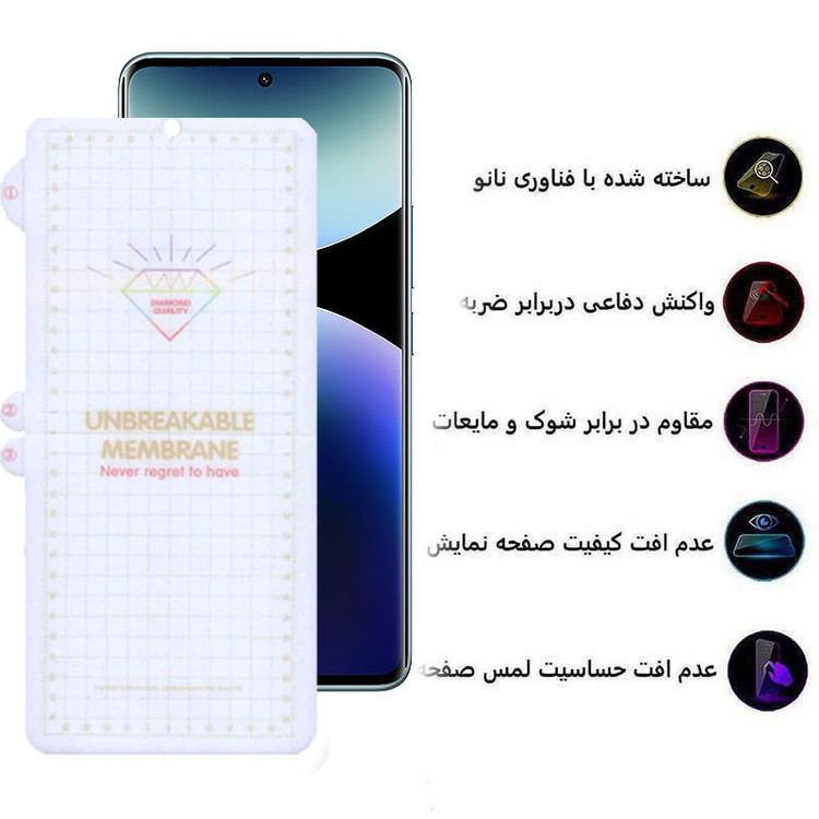 محافظ صفحه نمایش بوف مدل Hydrogel-G مناسب برای گوشی موبایل شیائومی Redmi Note 14 Pro Plus/ Note 14 Pro 4G/5G / Poco X7