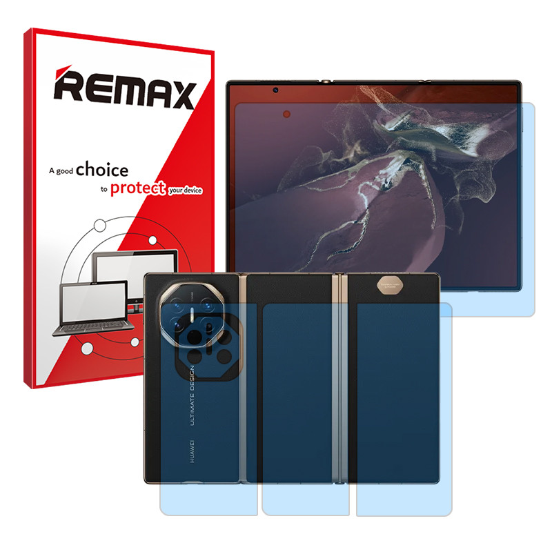 محافظ صفحه نمایش بلوکات ریمکس مدل Eye Care مناسب برای گوشی موبایل هوآوی Mate XT Ultimate به همراه محافظ پشت گوشی