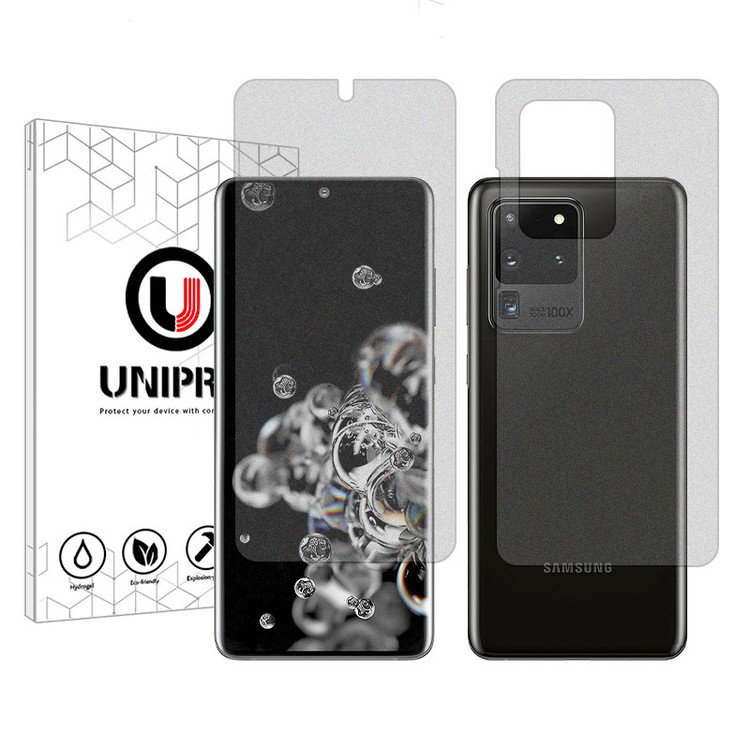 محافظ صفحه نمایش مات یونی پرو مدل Explosion Proof مناسب برای گوشی موبایل سامسونگ Galaxy S20 Ultra به همراه محافظ پشت گوشی