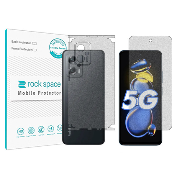 محافظ صفحه نمایش مات راک اسپیس مدل HyMTT  مناسب برای گوشی موبایل شیائومی Redmi Note 11T Pro به همراه محافظ پشت