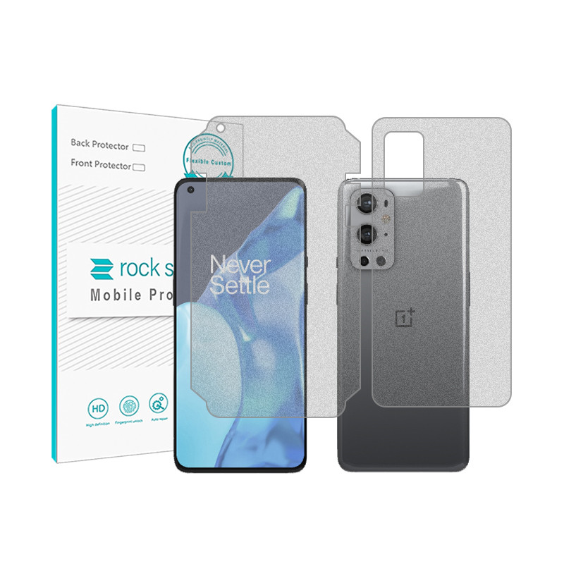 محافظ صفحه نمایش مات راک اسپیس مدل HyMTT مناسب برای گوشی موبایل وان پلاس 9PRO به همراه محافظ پشت گوشی