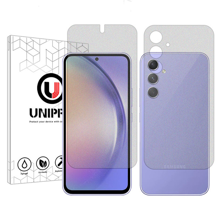 محافظ صفحه نمایش مات یونی پرو مدل Explosion Proof مناسب برای گوشی موبایل سامسونگ Galaxy A54 به همراه محافظ پشت گوشی
