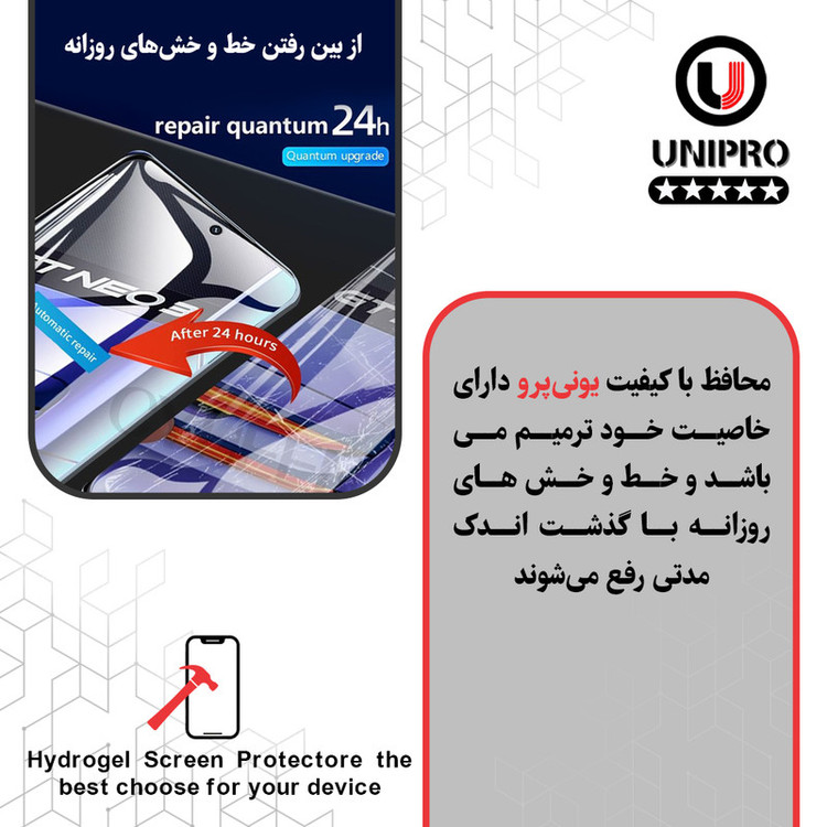 محافظ صفحه نمایش مات یونی پرو مدل Explosion Proof مناسب برای گوشی موبایل آنر X7a به همراه محافظ پشت گوشی موبایل