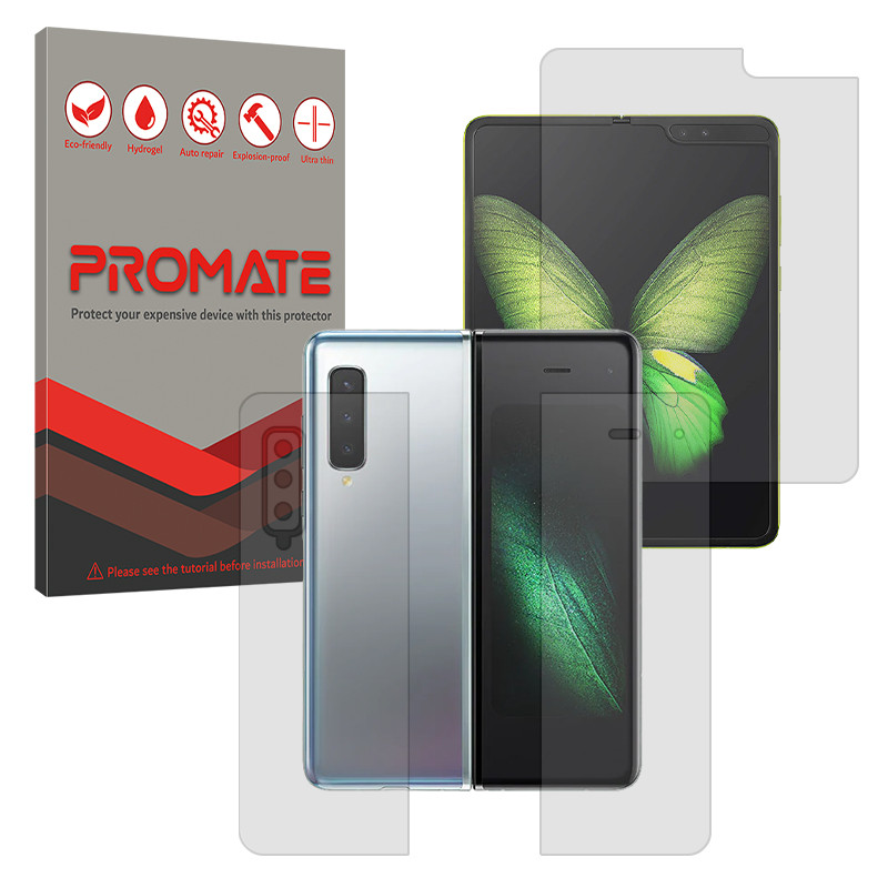 محافظ صفحه نمایش شفاف پرومیت مدل Resistant مناسب برای گوشی موبایل سامسونگ Galaxy Fold به همراه محافظ پشت گوشی