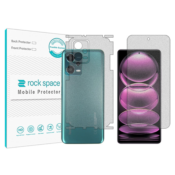 محافظ صفحه نمایش مات راک اسپیس مدل HyMTT مناسب برای گوشی موبایل شیائومی Redmi Note12 5G  به همراه محافظ پشت