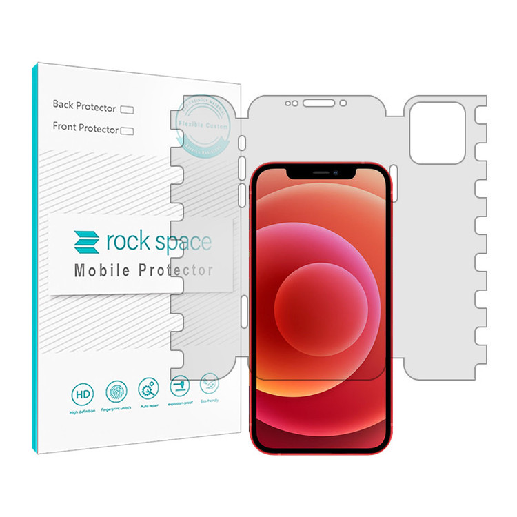 محافظ صفحه نمایش شفاف راک اسپیس مدل HGL-Larg مناسب برای گوشی موبایل اپل iPhone 12